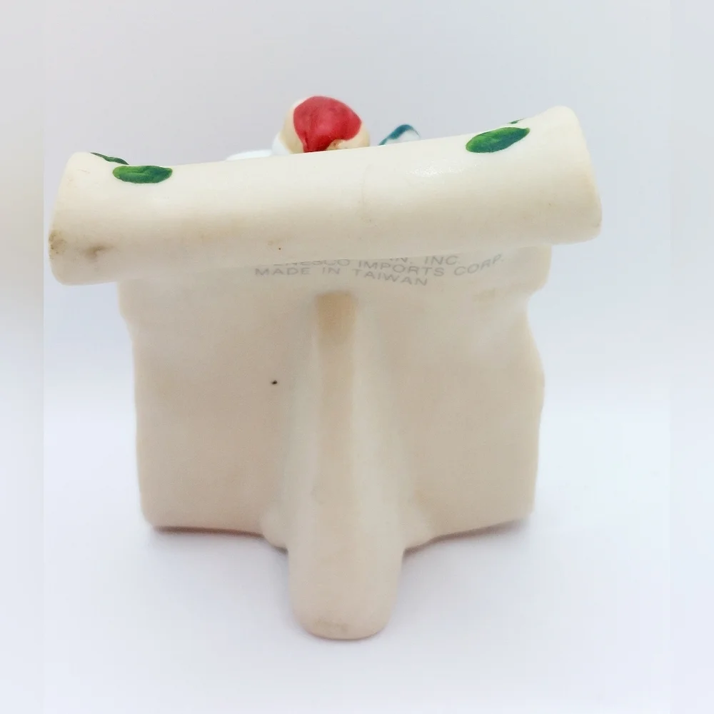 Vtg 1990 John Grossman Enesco The Gifted Line Santa figurine on Scroll Christmas